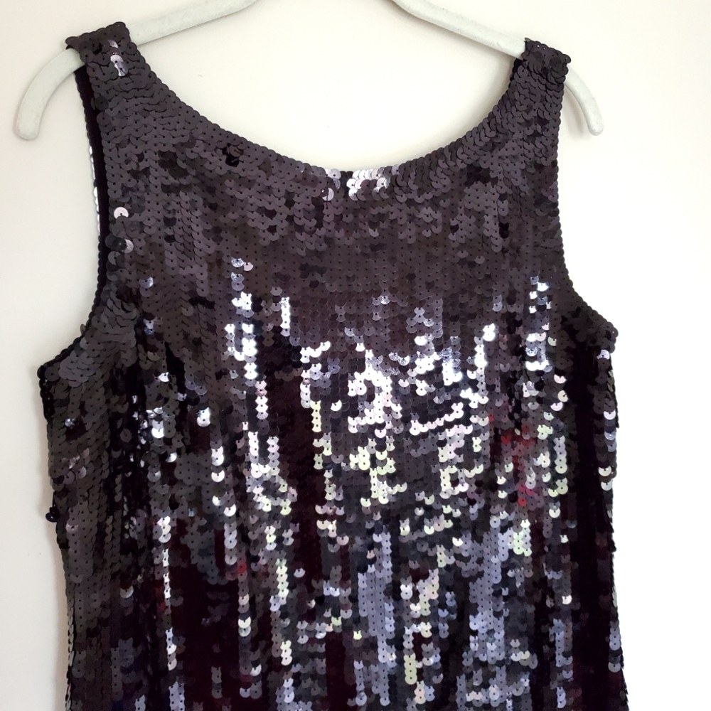 Banana Republic Sequin Cocktail Slip Dress Dark Mocha Size 6 - Picture 3 of 6